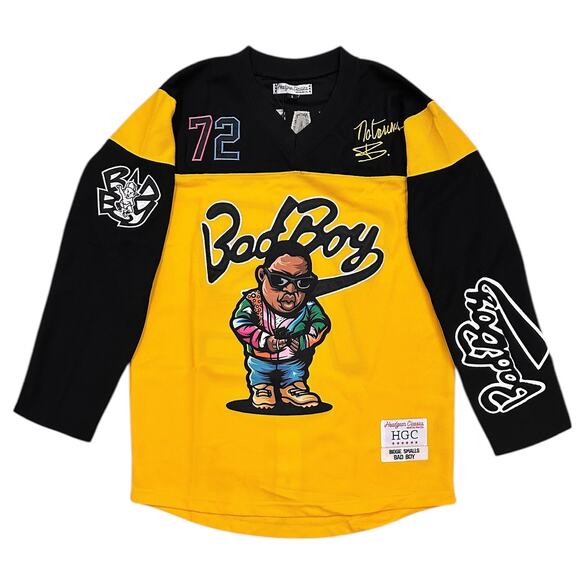 Bad Boy Records Biggie Smalls Men's Headgear Classics Embroidered Hockey Jersey - Picture 1 of 5